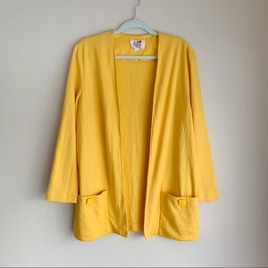 Caron by Chicago Yellow Cardigan with Pockets 14